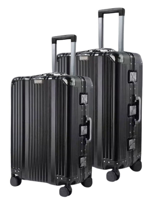 إن كي أكس حقيبة سفر أنيقة مصنوعة من الألومنيوم الصلب بعجلات بأربع عجلات دوارة مقاس 20 × 24 بوصة - Image 1