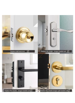 AGYMNX Smart Fingerprint Door Knob（24k Gold Plated）, With 5 Ways To Unlock(TUYA Bluetooth App/Fingerprint/Code/Key/IC Card), Electronic Digital Door Lock, Bedroom Biometric Door Lock  - Image 5