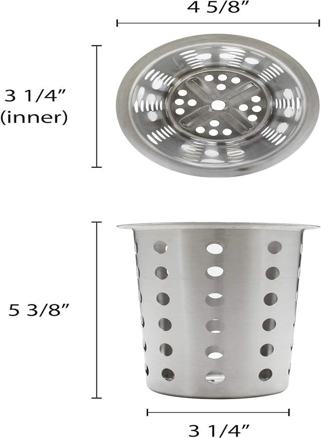 TrueCraftware- 4-3/8" x 5-3/8" Stainless Steel Flatware Cylinder with outer lip Set of 4- Silverware Utensil Holder Kitchen Tools Flatware Holder Utensil Drying Cylinder Countertop Silverware Caddy - Image 5
