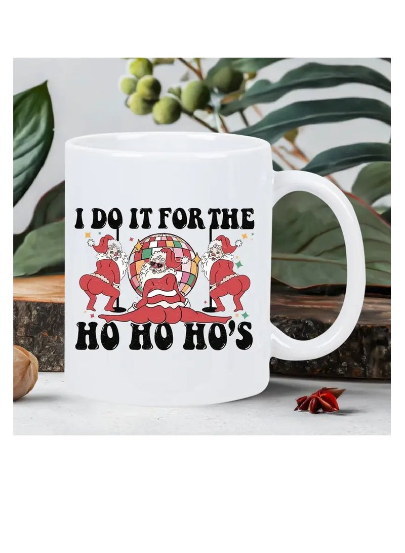 RYN فنجان قهوة سيراميك عيد الميلاد - معزول، قابل لإعادة الاستخدام، غسل يدوي فقط - متعدد الاستخدامات، مثالي لعشاق القهوة، للجنسين - تصميم عيد ميلاد سعيد - Image 2