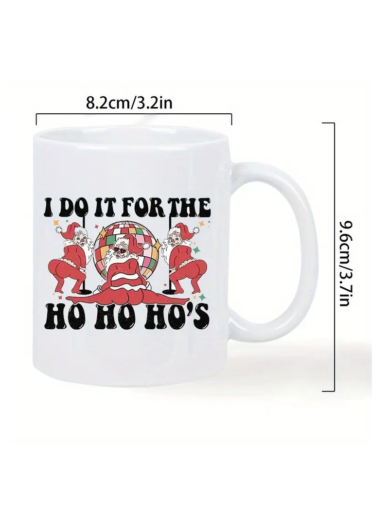 RYN فنجان قهوة سيراميك عيد الميلاد - معزول، قابل لإعادة الاستخدام، غسل يدوي فقط - متعدد الاستخدامات، مثالي لعشاق القهوة، للجنسين - تصميم عيد ميلاد سعيد - Image 3