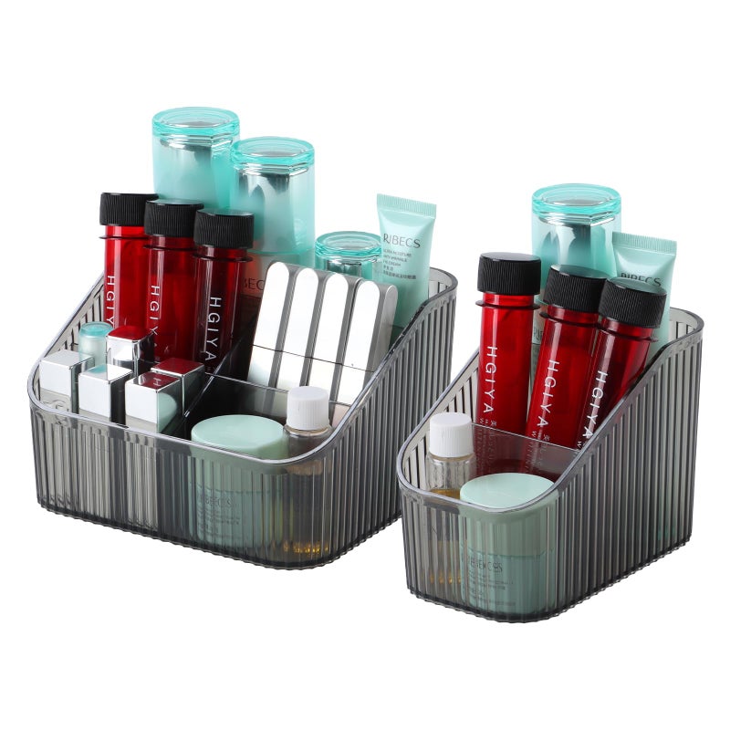 Osteed Black Makeup Organizer Makeup Brush Holder 8 Coups for Vanity Bathrate Confertop Organizer Vresser Organizer for Cosmetic Dispetic Skincare Cups Perfum - Image 1