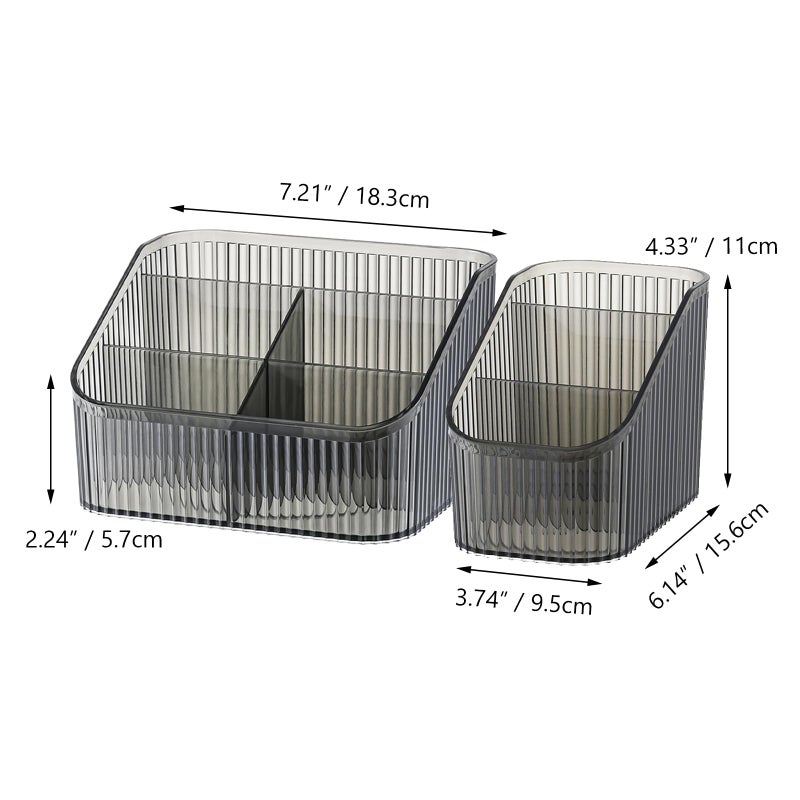 Osteed Black Makeup Organizer Makeup Brush Holder 8 Coups for Vanity Bathrate Confertop Organizer Vresser Organizer for Cosmetic Dispetic Skincare Cups Perfum - Image 3
