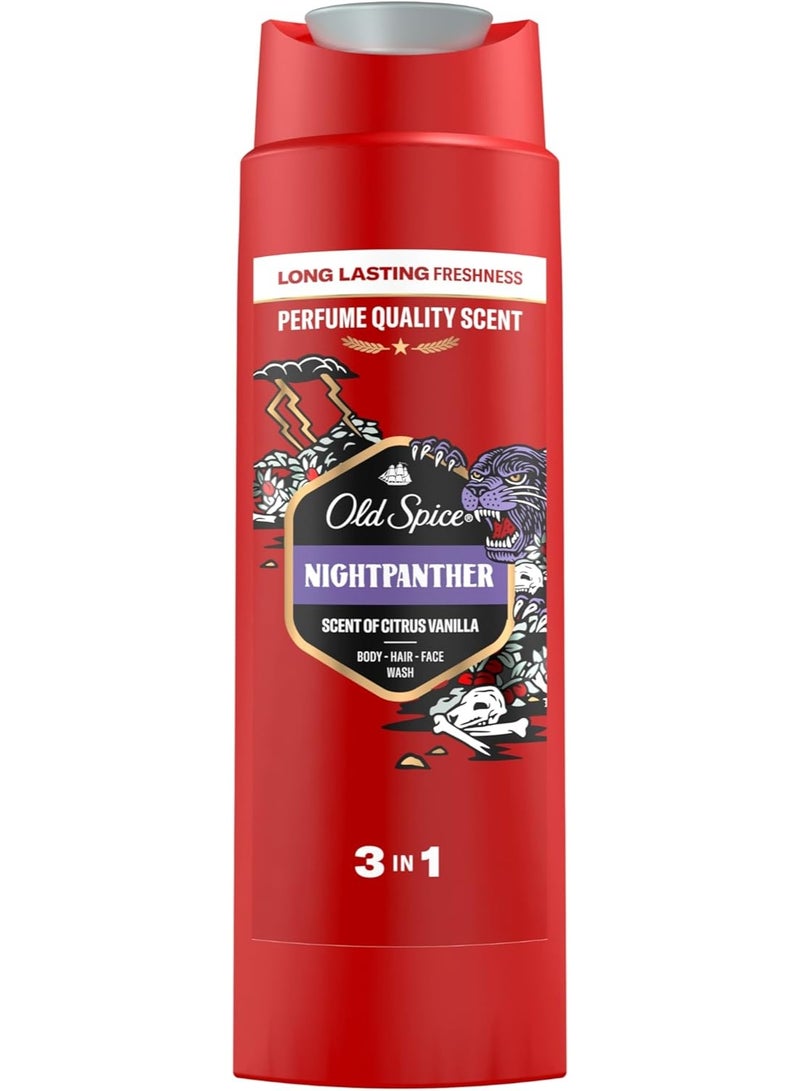 أولد سبايس جل استحمام أولد سبايس للرجال - نايت بانثر (Night Panther) - رائحة جذابة ومنعشة - 400 مل - Image 1