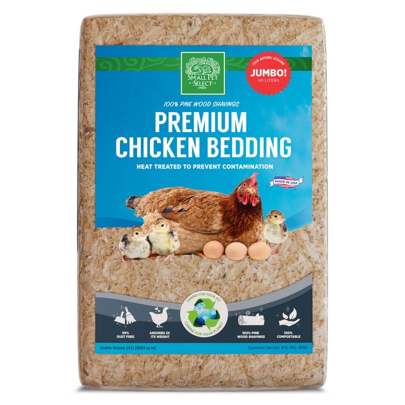 Small Pet Select Pine Shavings Chicken Bedding, Chicken Coop Bedding, Wood Shavings, Great for Hen Nesting Boxes and Chick Brooders, 141L - Image 4