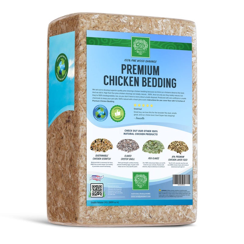 Small Pet Select Pine Shavings Chicken Bedding, Chicken Coop Bedding, Wood Shavings, Great for Hen Nesting Boxes and Chick Brooders, 141L - Image 3