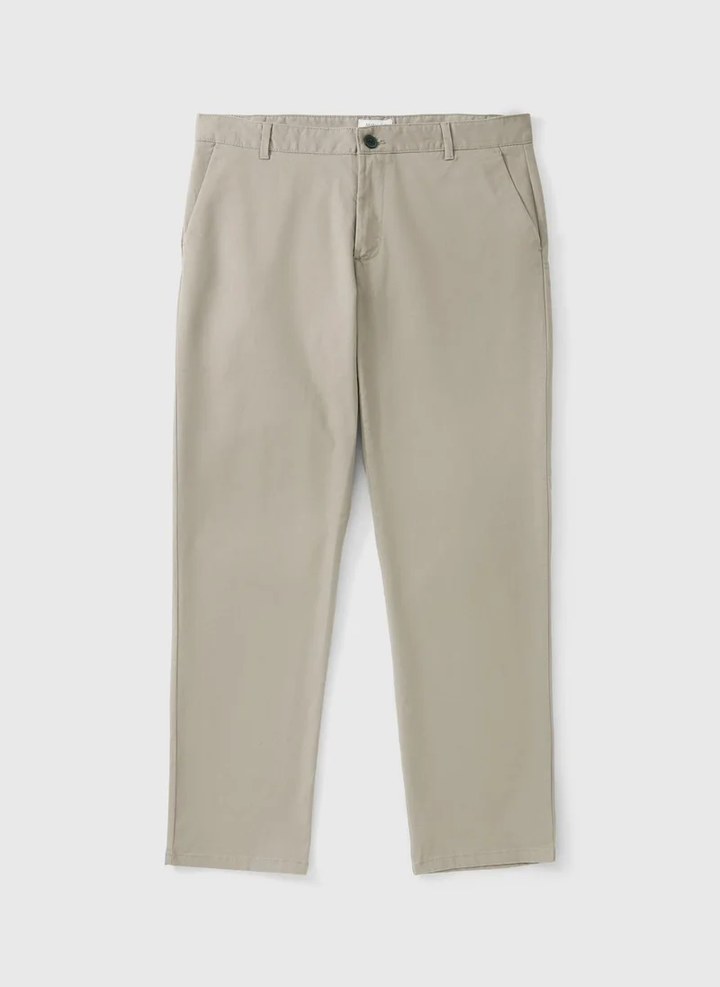 Mushroom Straight Chinos