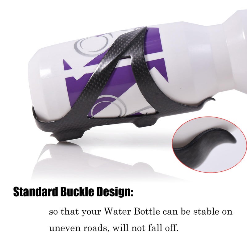 ThinkTop 2 Pack Ultra-Light Full Carbon Fiber Bicycle Bike Drink Water Bottle Cage Holder Brackets for Road Bike MTB Cycling - Image 4