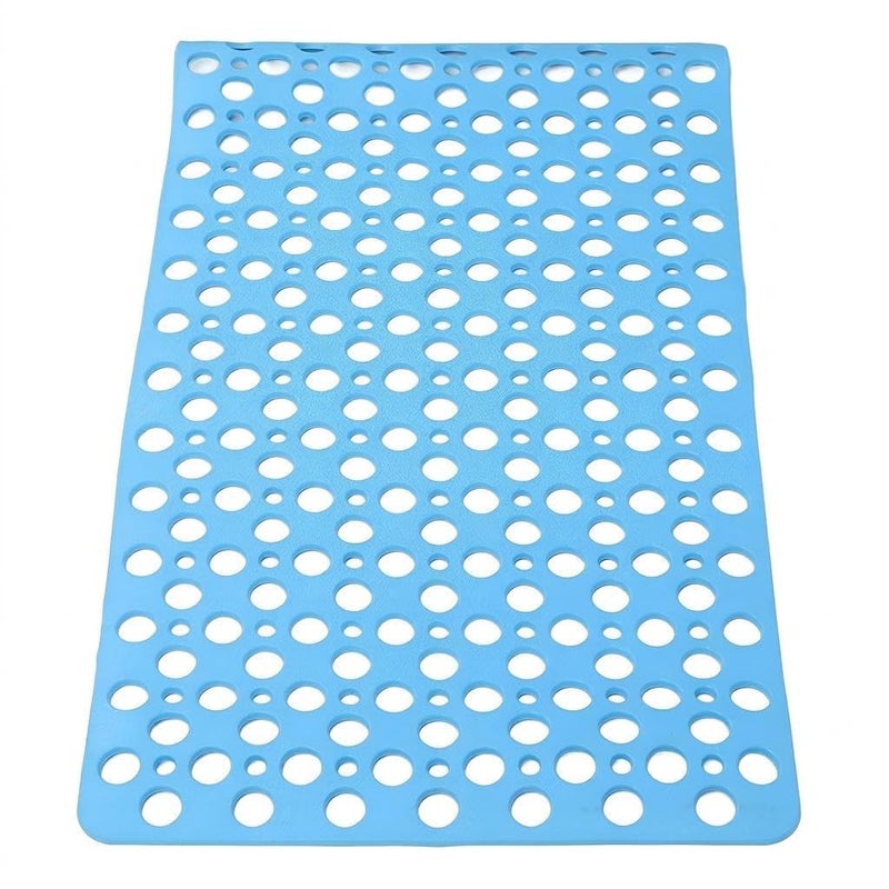 Shower Mat - Silicone Non-Slip Bath Mat for Bathtub, 38x70cm (bIue) - Image 1