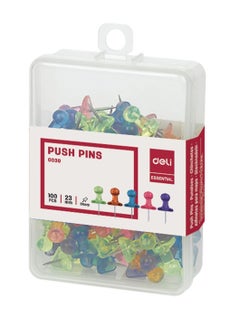 Deli 100-Piece Push Pin Set Multicolour  - Image 1