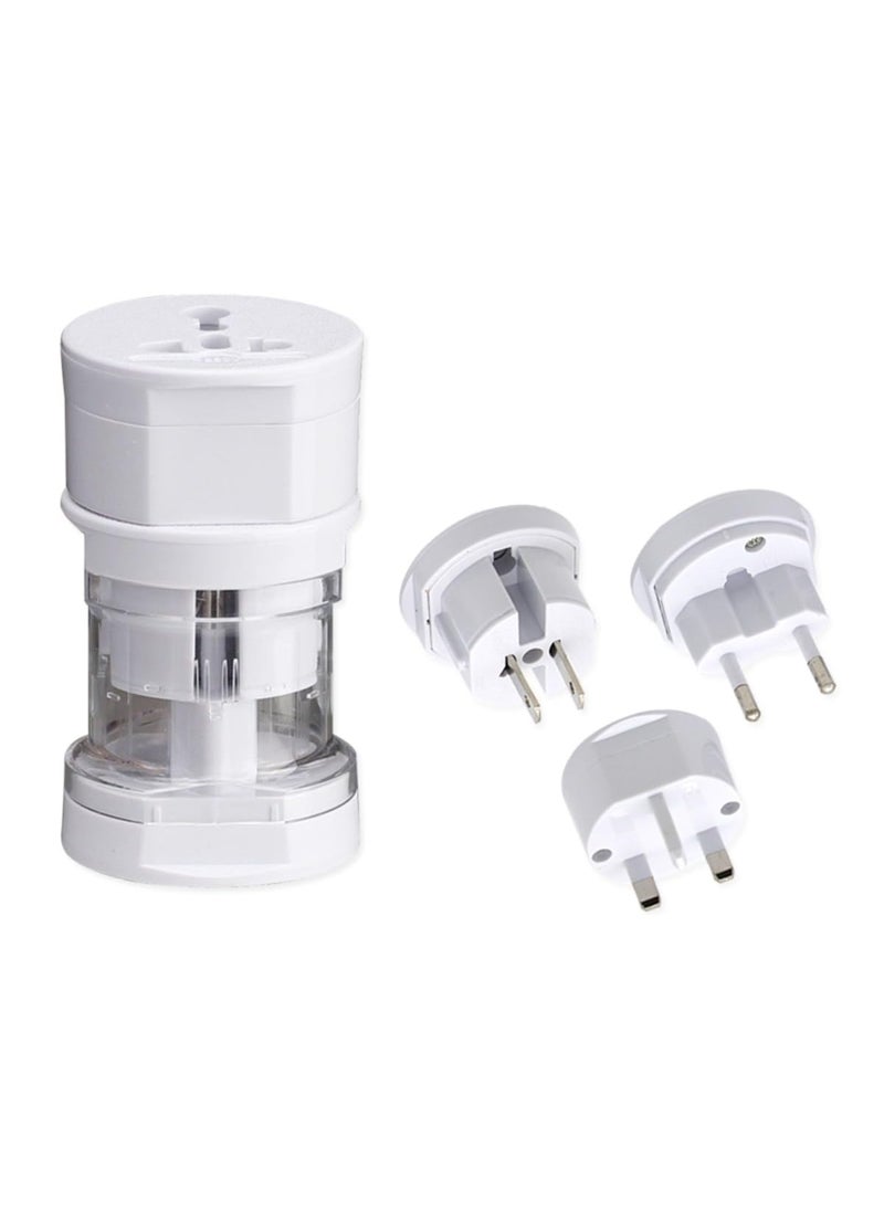 EDNITA EDNITA All in 1 EU AU UK US Travel Universal Adaptor Multi Power Plug Connection White  - Image 1