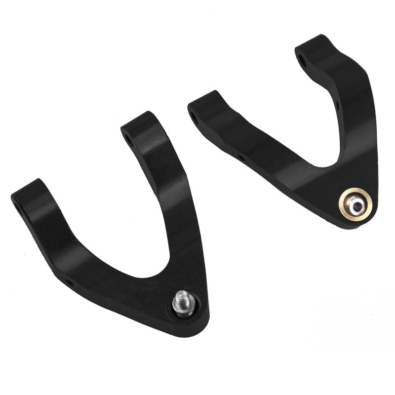 Vgoohobby Upper & Lower Swing Arm Wheel Hex Adapter Steering Block Swing Arm Mount Steering Cup w/Bearing Set Compatible with WPL D12 1/10 RC Car Upgrade Part (Black) - Image 4