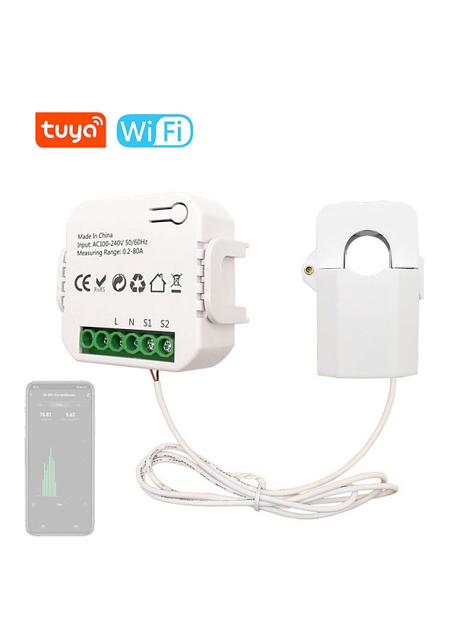 Lepmerk Tuya WiFi 80A Clamp Energy Meter Mobilephone APP Control Current Trans  - Image 1
