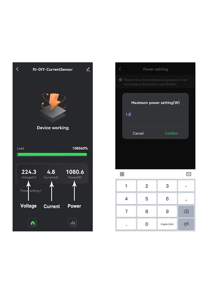 Lepmerk Tuya WiFi 80A Clamp Energy Meter Mobilephone APP Control Current Trans  - Image 5