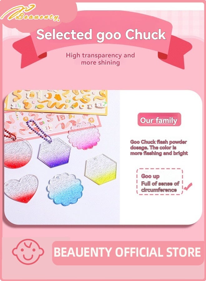 Beauenty 620 Pcs DIY Whipped Cream Clay Glue Set, Simulated DIY Making Art Craft Kit with Cartoon Stickers, Accessories, Key Chains with Storage Box for Gifting - Image 2