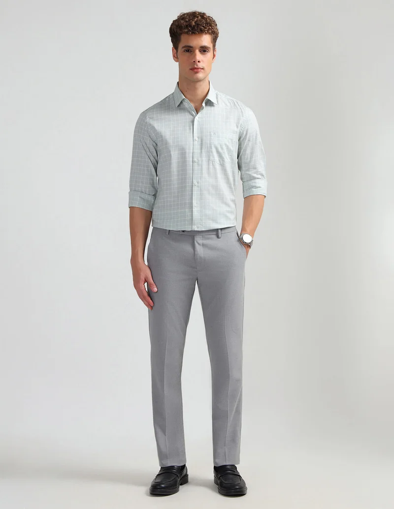 Arrow Green Pure Cotton Manhattan Slim Fit Shirt for Men | Best Price UAE