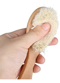 Zerodis Hair Brushes Baby Head Brush, Kids Soft Goat Hair Comb Wood Infant Massage Scrub Tool Newborn Shower Registry Gift, Wooden Baby Hair Brush Hairbrush for Newborn and  - Image 5