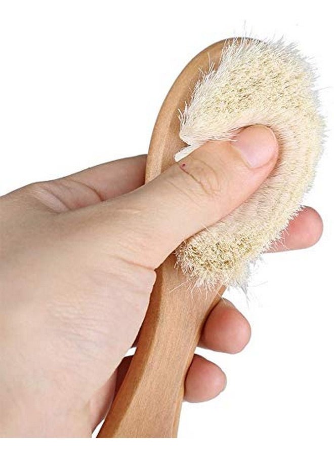 Zerodis Hair Brushes Baby Head Brush, Kids Soft Goat Hair Comb Wood Infant Massage Scrub Tool Newborn Shower Registry Gift, Wooden Baby Hair Brush Hairbrush for Newborn and  - Image 5