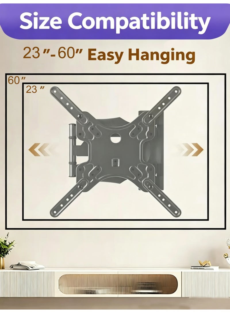 Bolivia's TV Wall Mount, Flexible and Adjustable, Suitable For 23''-60''TV, Maximum Load-Bearing Capacity 32kg, Can Be Used In Bedrooms, Living Rooms, Exhibition Halls - Image 4