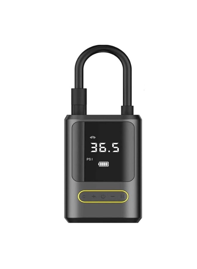 هيدج مضخة هواء ذكية ومحمولة لنفخ إطارات السيارات، تعمل لاسلكياً ومزودة بشاشة رقمية (LCD)، وتتميز بأوضاع ضغط مسبقة الضبط وخاصية الإيقاف التلقائي، وقابلة للشحن عبر USB؛ مناسبة للسيارات والدراجات النارية والدراجات الهوائية والكرات الرياضية. - Image 1