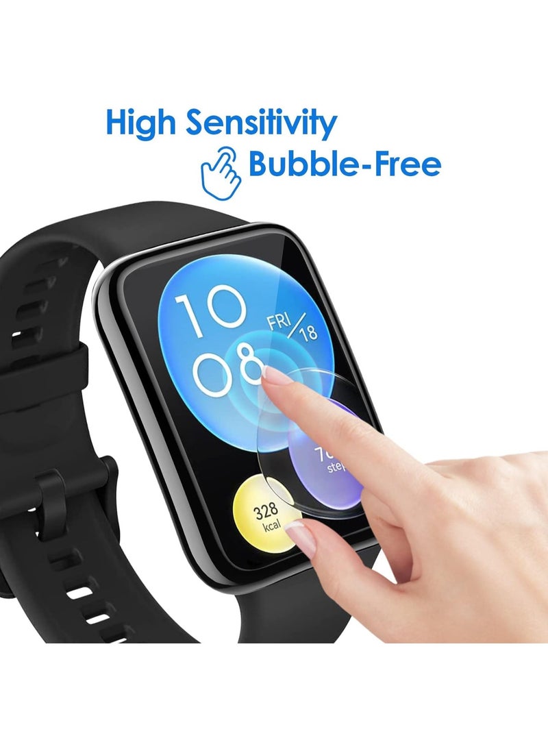 Generic Case Compatible with Huawei Watch Fit 2 Protective Case, Flexible TPU Full Protection Screen Protector Cover Scratch-Resistant Screen Protector Case (Black)  - Image 2
