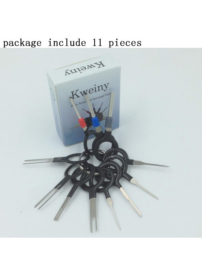 kweiny kweiny Auto Terminals Removal Key Tool Set | Car Electrical Wiring Crimp Connector Extractor Puller Release Pin Kit (11 Pieces)  - Image 2