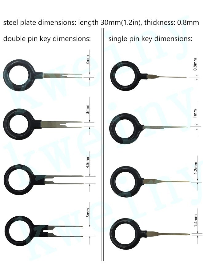 kweiny kweiny Auto Terminals Removal Key Tool Set | Car Electrical Wiring Crimp Connector Extractor Puller Release Pin Kit (11 Pieces)  - Image 3