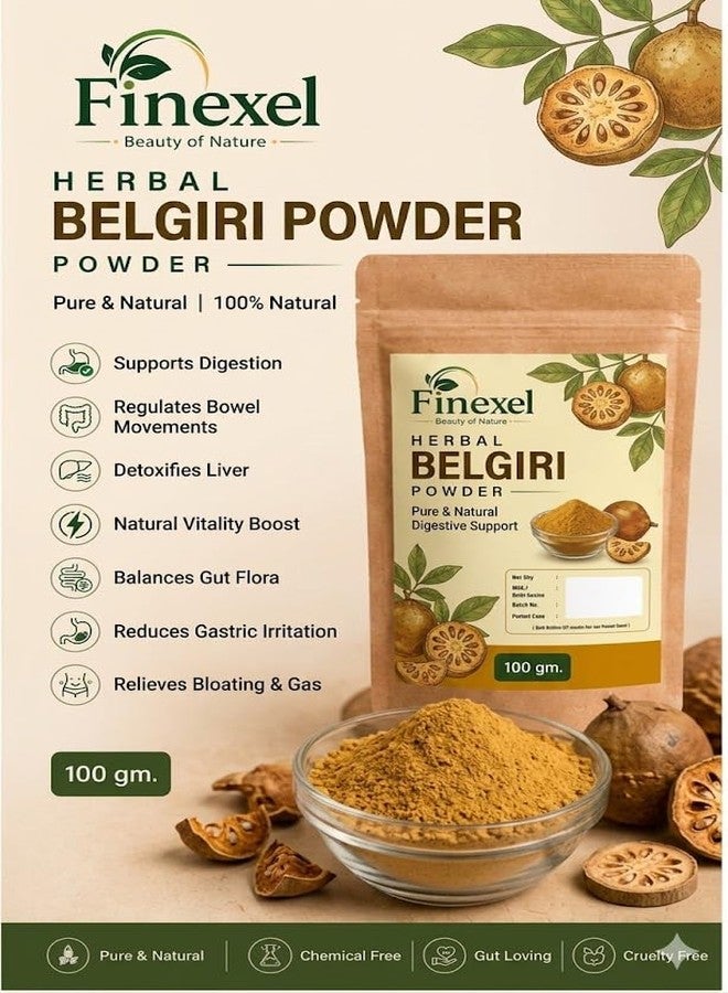 FINEXEL Natural Belgiri Powder 100gm | Aegle Marmelos (Bael Fruit) | Pure & Natural | No Added Chemicals | Fine Herbal Powder for Beverages, Recipes & Traditional Wellness Use - Image 4
