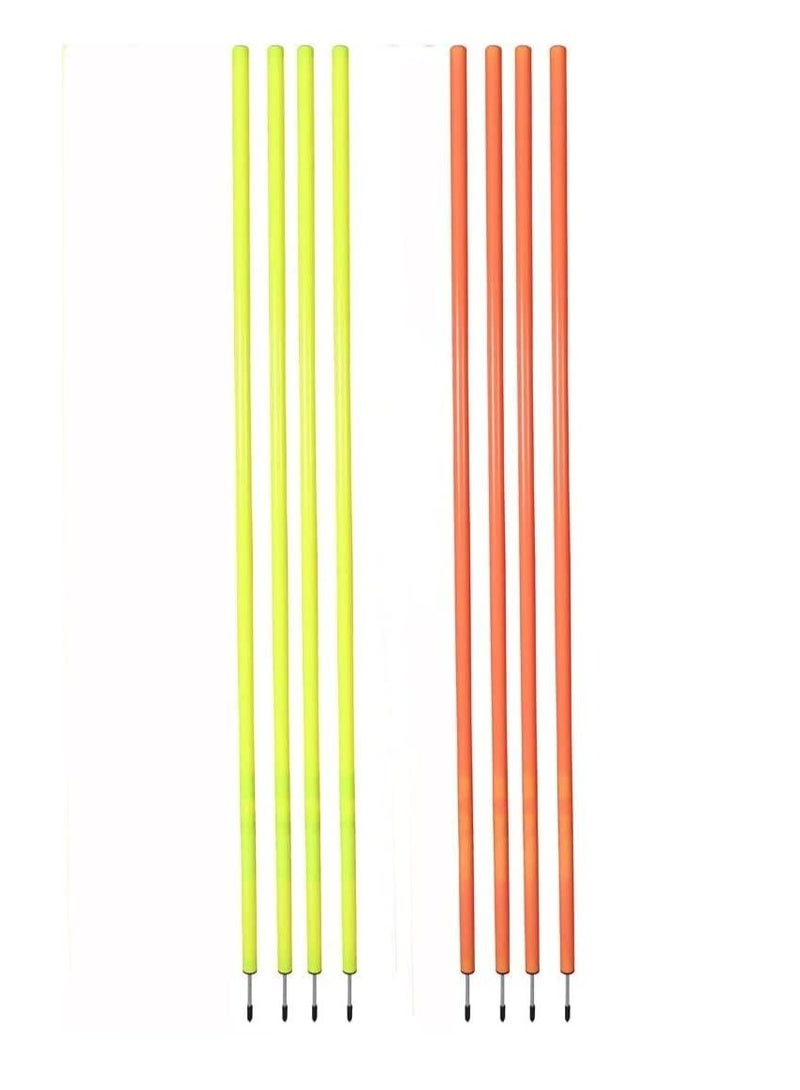 سبال أعمدة أجيليتي للتعرج لتدريب كرة القدم قابلة للطي للبالغين من الجنسين - مجموعة من 4 قطع (5 أقدام × 25 مم) - Image 1