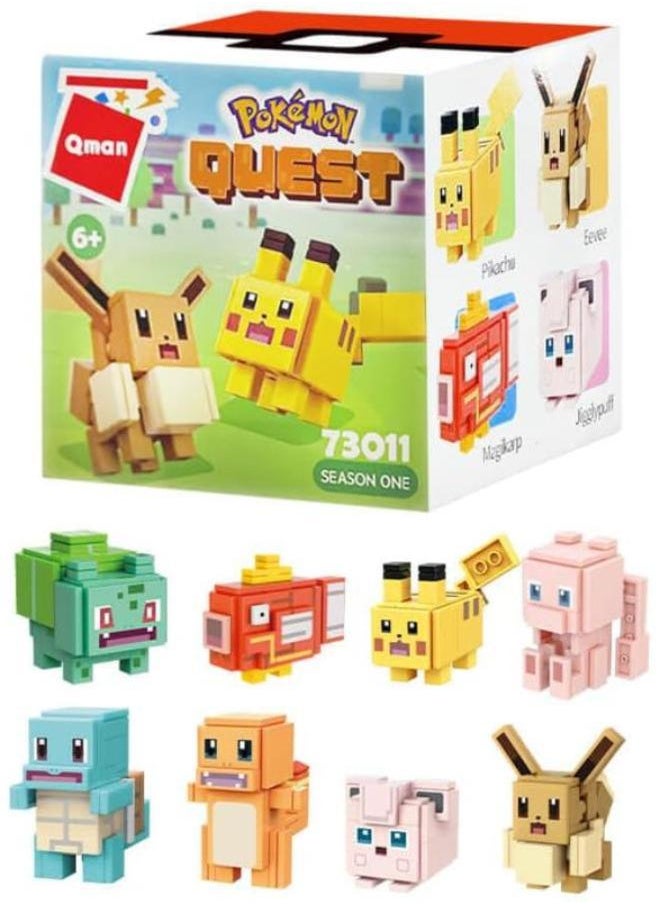 Qman Qman Pokemon Quest-Blind Box 1St Wave 8Asst 73011  (One Random Piece) 