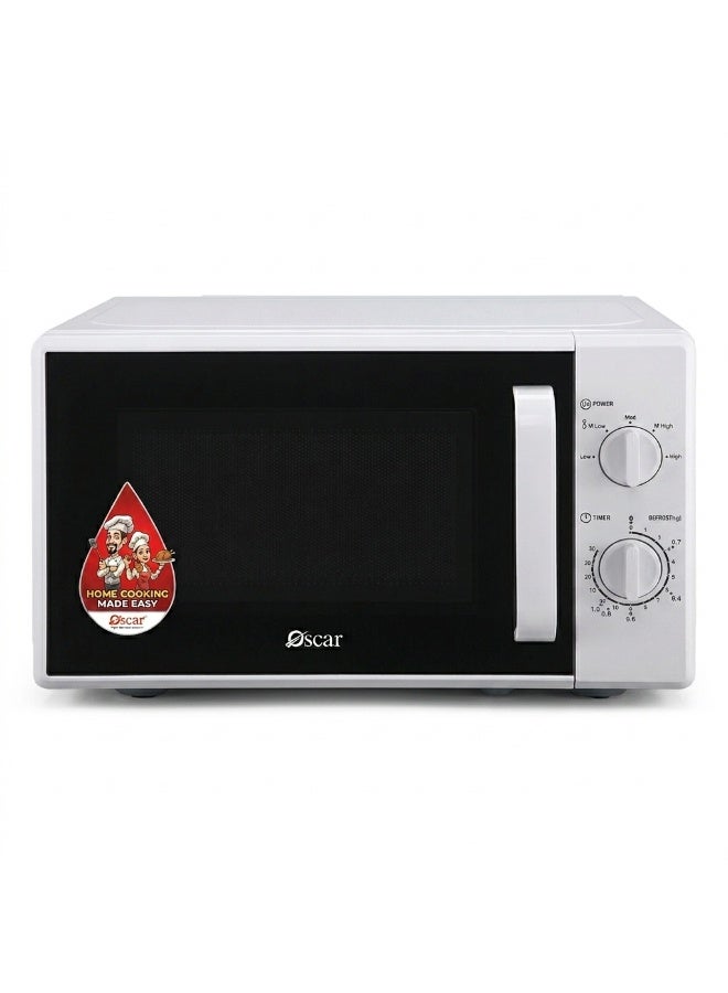 Oscar 20L Microwave Oven 700W, 5 Power Levels | Mechanical Control with 35‑Minute Timer | Defrost by Weight & Time | Best for Home, Office | OMW20M - 2 Year Warranty - Image 2