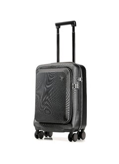 HP 20" Hard Case All in One Carry On Wheeled 42 LTR Cabin Luggage Trolley with Dedicated 15.6-inch Laptop Compartment (7ZE80AA)- Black  - Image 1