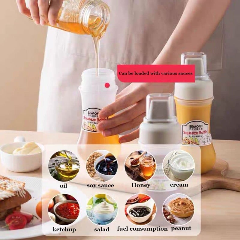 Baskety Porous Squeeze Bottle Condiment Bottles Hot Sauce Dispenser Refillable Five Hole Container with Lid Squirt Bottle Sauce Dispenser Ketchup Bottle for BBQ Oil Hot Sauce Salad Cooking (Red) - Image 5