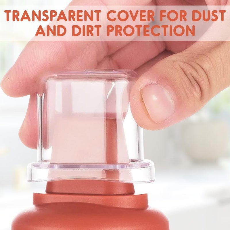 Baskety Porous Squeeze Bottle Condiment Bottles Hot Sauce Dispenser Refillable Five Hole Container with Lid Squirt Bottle Sauce Dispenser Ketchup Bottle for BBQ Oil Hot Sauce Salad Cooking (Red) - Image 3