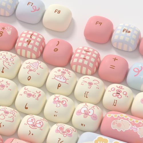 AKKO مجموعة مفاتيح أكو PBT، مفاتيح حفلة الخنزير، مفاتيح MOG بروفايل 139 مفتاح لمفاتيح ميكانيكية - Image 4