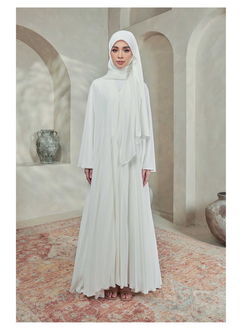 She Dazzle White Abaya - Image 1