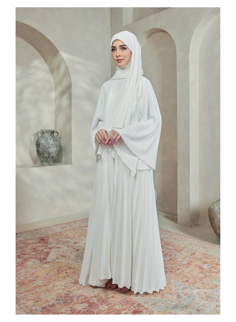 She Dazzle White Abaya - Image 2