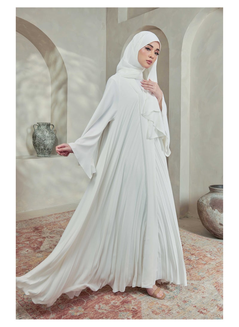 She Dazzle White Abaya - Image 3