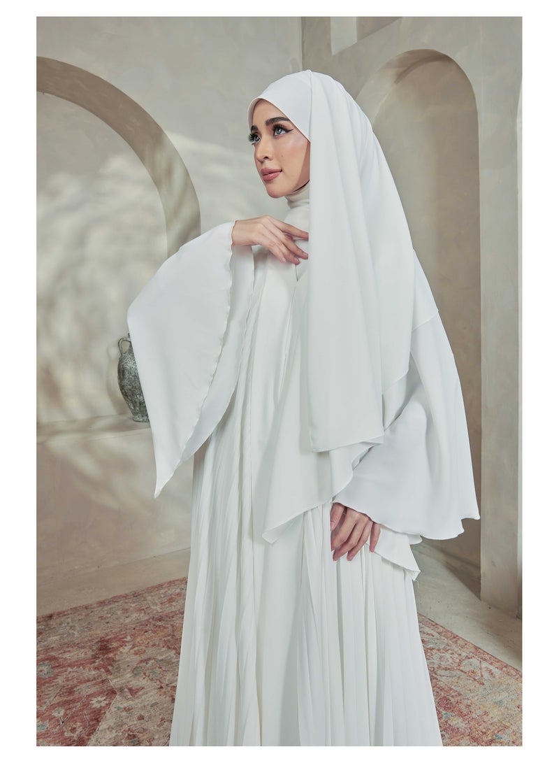 She Dazzle White Abaya - Image 4