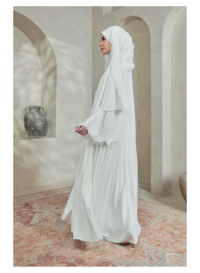 She Dazzle White Abaya - Image 5