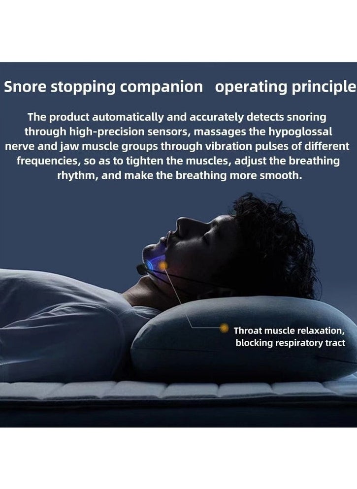 Generic - Anti-snoring device, portable smart anti-snoring device, USB equipped with pulse assist technology, can help snorers improve sleep quality, reduce snoring and help sleep. - Image 1