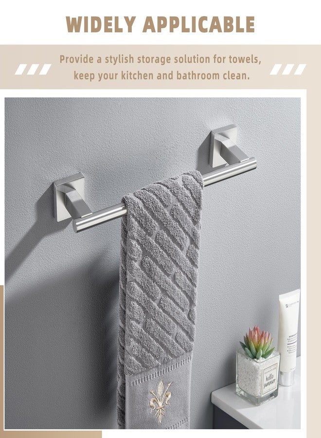 Suyar Bathroom Towel Holder Brushed Nickel, SUS 304 Stainless Steel Hand Towel Bar for Wall, 13.78 Inch - Image 5