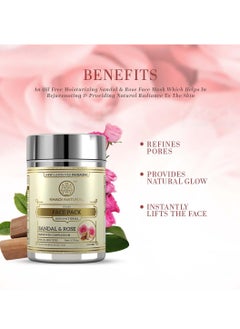 Khadi Natural Khadi Natural Sandal and Rose Herbal Face Pack, 50g| Face Pack for Controlling Excess Oil | Natural Face Pack for Acne | Herbal Face Pack for Glowing Skin | Suitable for All Skin Types  - Image 2