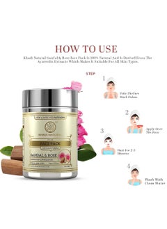 Khadi Natural Khadi Natural Sandal and Rose Herbal Face Pack, 50g| Face Pack for Controlling Excess Oil | Natural Face Pack for Acne | Herbal Face Pack for Glowing Skin | Suitable for All Skin Types  - Image 3