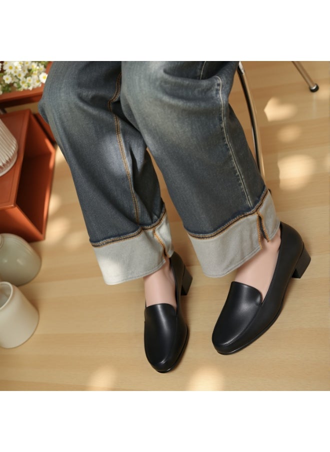 SD.Felano SD Felano Women's Slip-On Low Block Heel Shoes – Comfortable, Stylish, and Durable with Cushioned Footbed | Perfect for Office, Casual, and Formal Outfits, Ideal for Daily Use  - Image 2