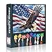 Rebotipy US American Flag Puzzles A Majestic Bald Eagle is Soaring in The Sky Picture Puzzle Power and Freedom Paintings Puzzles Modern Adults Jigsaw Puzzle 1000 Pieces Bald Eagle - Image 2