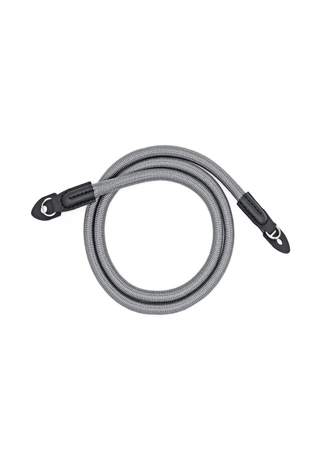 حزام كاميرا عتيق، حبل تسلق من النايلون، حزام كتف للرقبة للكاميرا، مناسب للكاميرات الصغيرة والكاميرات الرقمية ذات العدسة الأحادية العاكسة، رمادي، 105 سم - Image 2