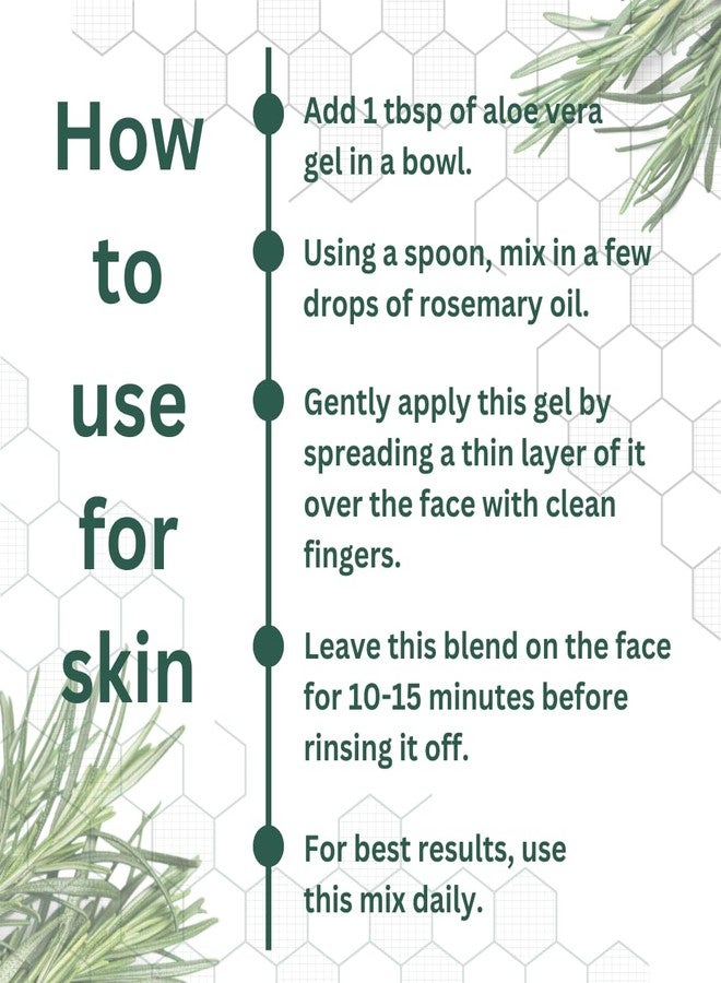 Deve Herbes Rosemary Essential Oil (Rosmarinus officinalis) with Glass Dropper for Healthy Hair Pure | Non-Sticky | Non-greasy | Lightweight | Men & Women | All Skin Types | Steam Distilled 100ml X 2 - Image 4