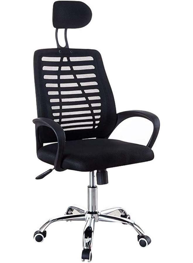 erorex Ergonomic Office Chair Executive Mesh Desk Chair With Adjustable Arm Rests And Lumbar Support High Back With Breathable Mesh Seat Cushion Adjustable Head And Reclines Black  - Image 1
