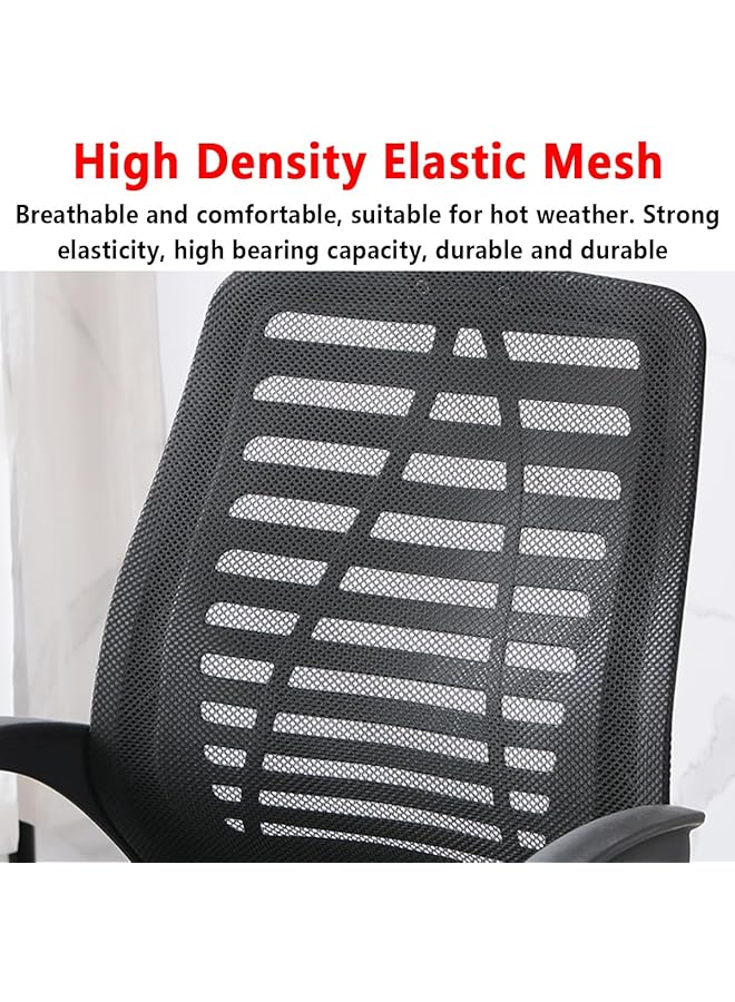 erorex Ergonomic Office Chair Executive Mesh Desk Chair With Adjustable Arm Rests And Lumbar Support High Back With Breathable Mesh Seat Cushion Adjustable Head And Reclines Black  - Image 4